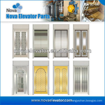 Espejo / Aguafuerte / Hairline Elevador Panel de puerta y placa de la puerta, piezas de repuesto de ascensor
